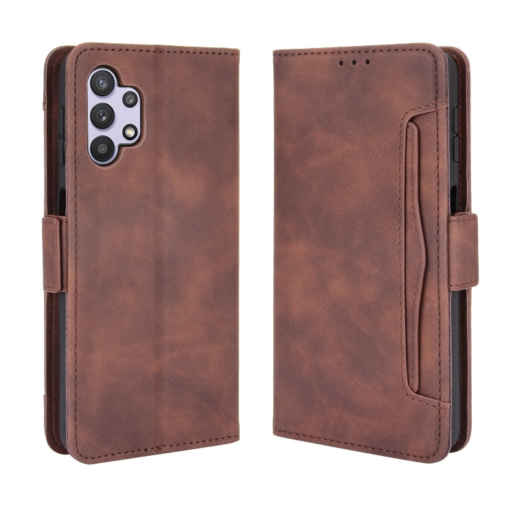 For Samsung Galaxy A32 5G Wallet Style Skin Feel Calf Pattern Leather Case with Separate Card Slots(Brown) by buy2fix