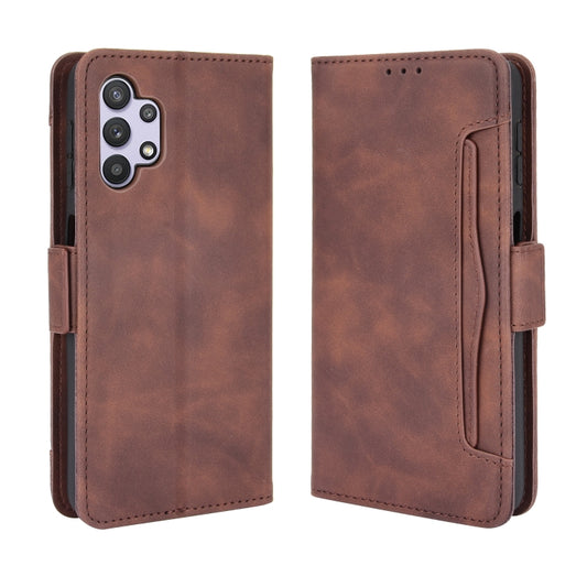For Samsung Galaxy A32 5G Wallet Style Skin Feel Calf Pattern Leather Case with Separate Card Slots(Brown) by buy2fix