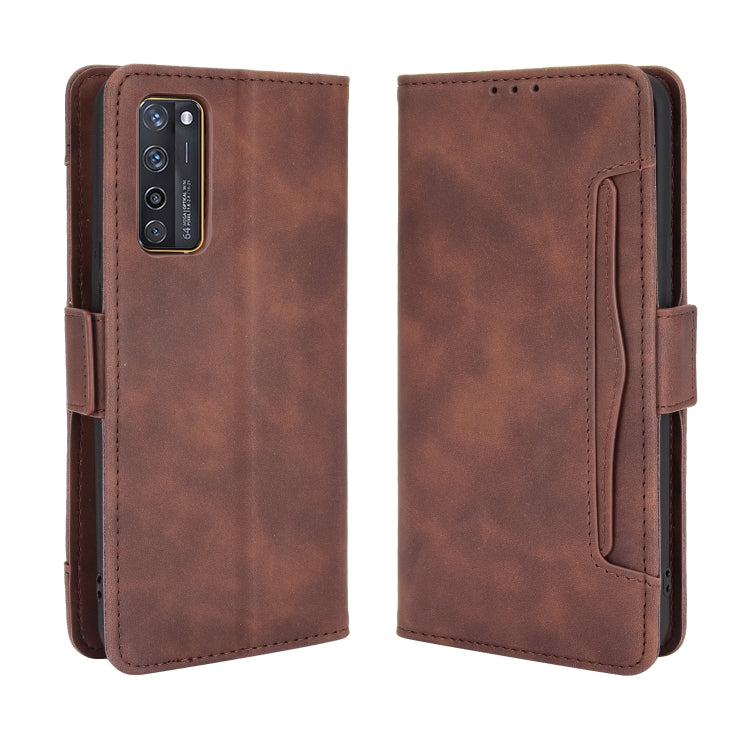 For ZTE Axon 20 5G / Axon 20 4G Wallet Style Skin Feel Calf Pattern Leather Case with Separate Card Slots(Brown) - ZTE Cases by buy2fix | Online Shopping UK | buy2fix