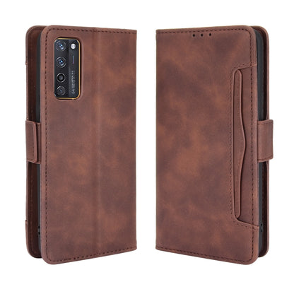 For ZTE Axon 20 5G / Axon 20 4G Wallet Style Skin Feel Calf Pattern Leather Case with Separate Card Slots(Brown) - ZTE Cases by buy2fix | Online Shopping UK | buy2fix