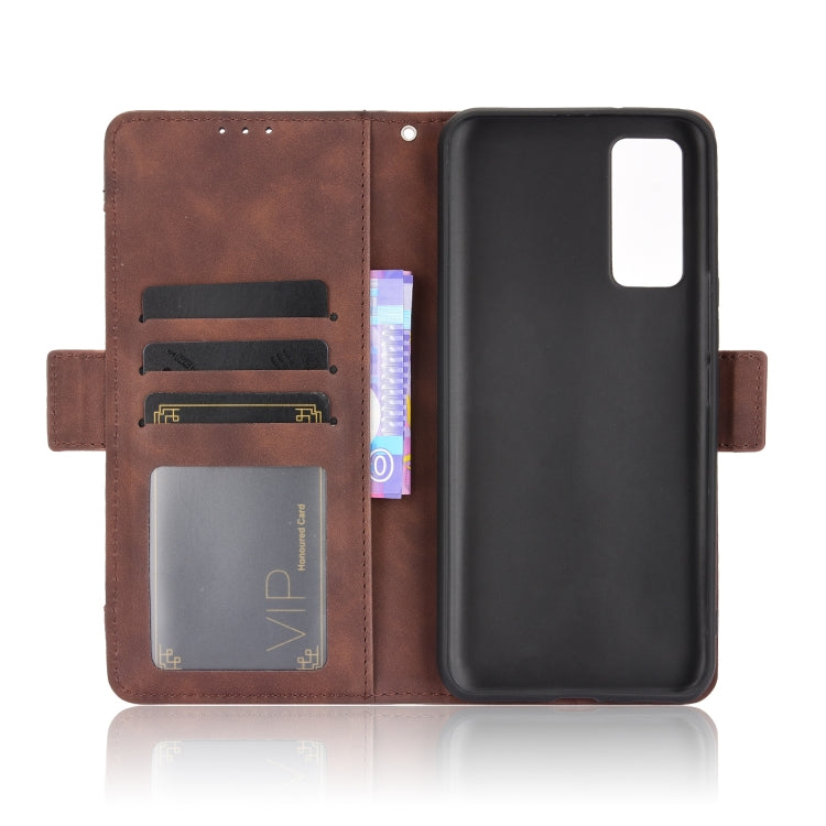 For ZTE Axon 20 5G / Axon 20 4G Wallet Style Skin Feel Calf Pattern Leather Case with Separate Card Slots(Brown) - ZTE Cases by buy2fix | Online Shopping UK | buy2fix