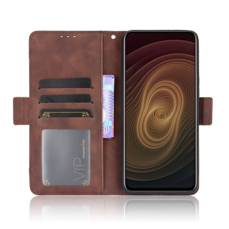For ZTE Axon 20 5G / Axon 20 4G Wallet Style Skin Feel Calf Pattern Leather Case with Separate Card Slots(Brown) - ZTE Cases by buy2fix | Online Shopping UK | buy2fix