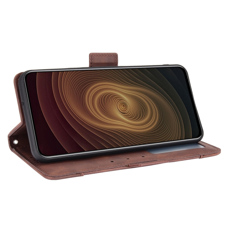 For ZTE Axon 20 5G / Axon 20 4G Wallet Style Skin Feel Calf Pattern Leather Case with Separate Card Slots(Brown) - ZTE Cases by buy2fix | Online Shopping UK | buy2fix