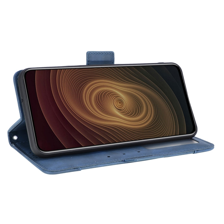 For ZTE Axon 20 5G / Axon 20 4G Wallet Style Skin Feel Calf Pattern Leather Case with Separate Card Slots(Blue) - ZTE Cases by buy2fix | Online Shopping UK | buy2fix
