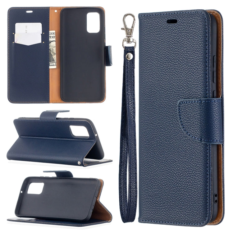 For Samsung Galaxy A02s (EU Version) Litchi Texture Pure Color Horizontal Flip Leather Case with Holder & Card Slots & Wallet & Lanyard(Dark Blue) by buy2fix