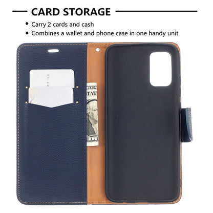 For Samsung Galaxy A02s (EU Version) Litchi Texture Pure Color Horizontal Flip Leather Case with Holder & Card Slots & Wallet & Lanyard(Dark Blue) by buy2fix