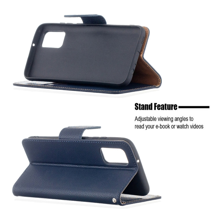 For Samsung Galaxy A02s (EU Version) Litchi Texture Pure Color Horizontal Flip Leather Case with Holder & Card Slots & Wallet & Lanyard(Dark Blue) by buy2fix