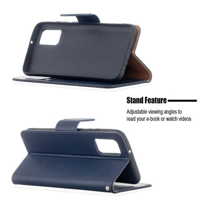 For Samsung Galaxy A02s (EU Version) Litchi Texture Pure Color Horizontal Flip Leather Case with Holder & Card Slots & Wallet & Lanyard(Dark Blue) by buy2fix