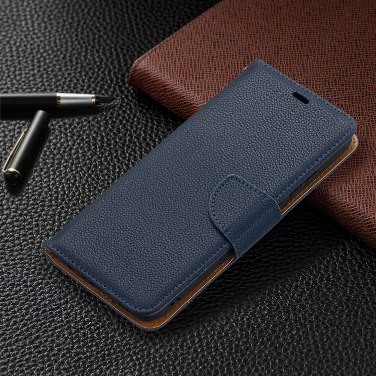 For Samsung Galaxy A02s (EU Version) Litchi Texture Pure Color Horizontal Flip Leather Case with Holder & Card Slots & Wallet & Lanyard(Dark Blue) by buy2fix