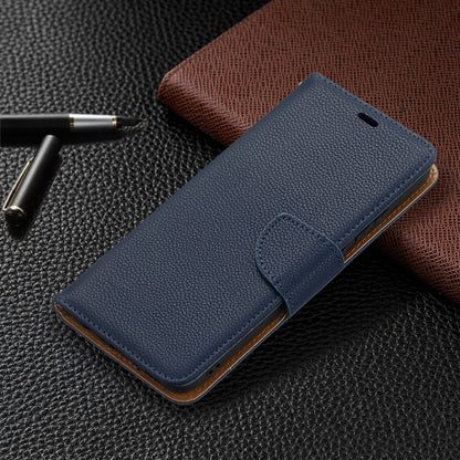 For Samsung Galaxy A02s (EU Version) Litchi Texture Pure Color Horizontal Flip Leather Case with Holder & Card Slots & Wallet & Lanyard(Dark Blue) by buy2fix