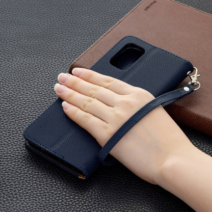 For Samsung Galaxy A02s (EU Version) Litchi Texture Pure Color Horizontal Flip Leather Case with Holder & Card Slots & Wallet & Lanyard(Dark Blue) by buy2fix
