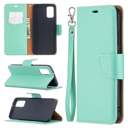 For Samsung Galaxy A02s (EU Version) Litchi Texture Pure Color Horizontal Flip Leather Case with Holder & Card Slots & Wallet & Lanyard(Green) by buy2fix