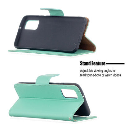 For Samsung Galaxy A02s (EU Version) Litchi Texture Pure Color Horizontal Flip Leather Case with Holder & Card Slots & Wallet & Lanyard(Green) by buy2fix