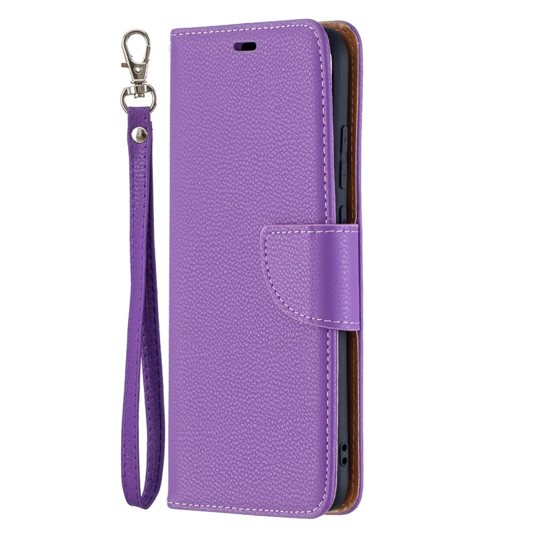 For Samsung Galaxy A02s (EU Version) Litchi Texture Pure Color Horizontal Flip Leather Case with Holder & Card Slots & Wallet & Lanyard(Purple) by buy2fix