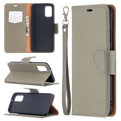 For Samsung Galaxy A02s (EU Version) Litchi Texture Pure Color Horizontal Flip Leather Case with Holder & Card Slots & Wallet & Lanyard(Grey) by buy2fix