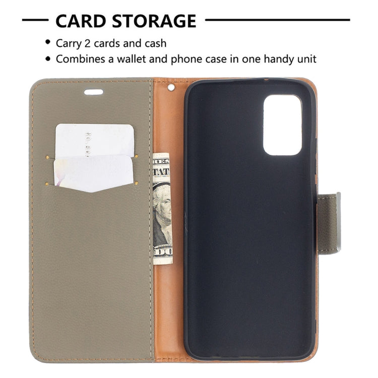 For Samsung Galaxy A02s (EU Version) Litchi Texture Pure Color Horizontal Flip Leather Case with Holder & Card Slots & Wallet & Lanyard(Grey) by buy2fix