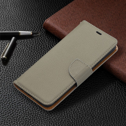 For Samsung Galaxy A02s (EU Version) Litchi Texture Pure Color Horizontal Flip Leather Case with Holder & Card Slots & Wallet & Lanyard(Grey) by buy2fix