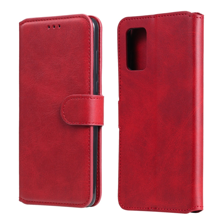 For Samsung Galaxy A02s (EU Version) Classic Calf Texture PU + TPU Horizontal Flip Leather Case with Holder & Card Slots & Wallet(Red) by buy2fix