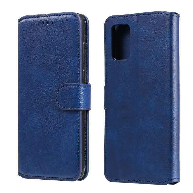 For Samsung Galaxy A02s (EU Version) Classic Calf Texture PU + TPU Horizontal Flip Leather Case with Holder & Card Slots & Wallet(Blue) by buy2fix