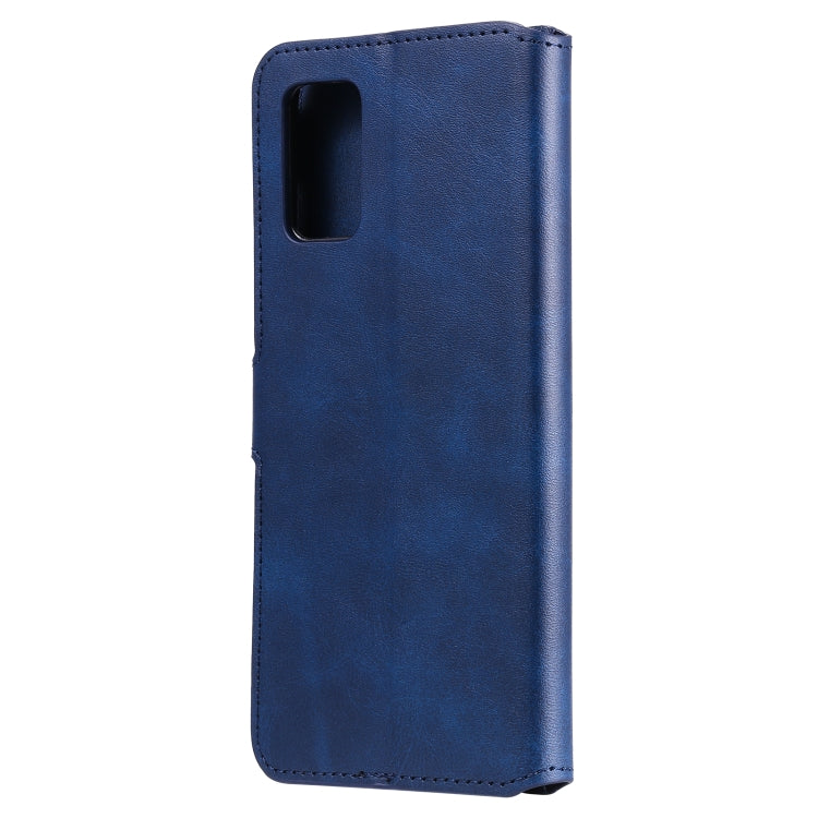 For Samsung Galaxy A02s (EU Version) Classic Calf Texture PU + TPU Horizontal Flip Leather Case with Holder & Card Slots & Wallet(Blue) by buy2fix