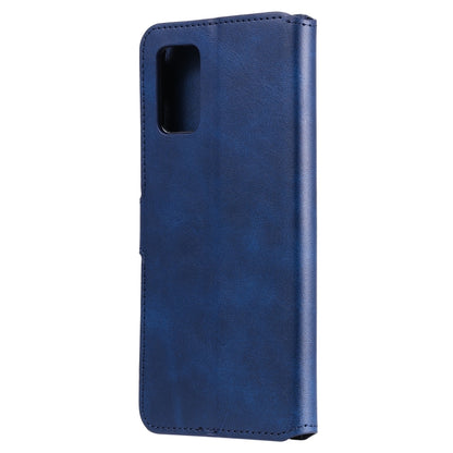 For Samsung Galaxy A02s (EU Version) Classic Calf Texture PU + TPU Horizontal Flip Leather Case with Holder & Card Slots & Wallet(Blue) by buy2fix