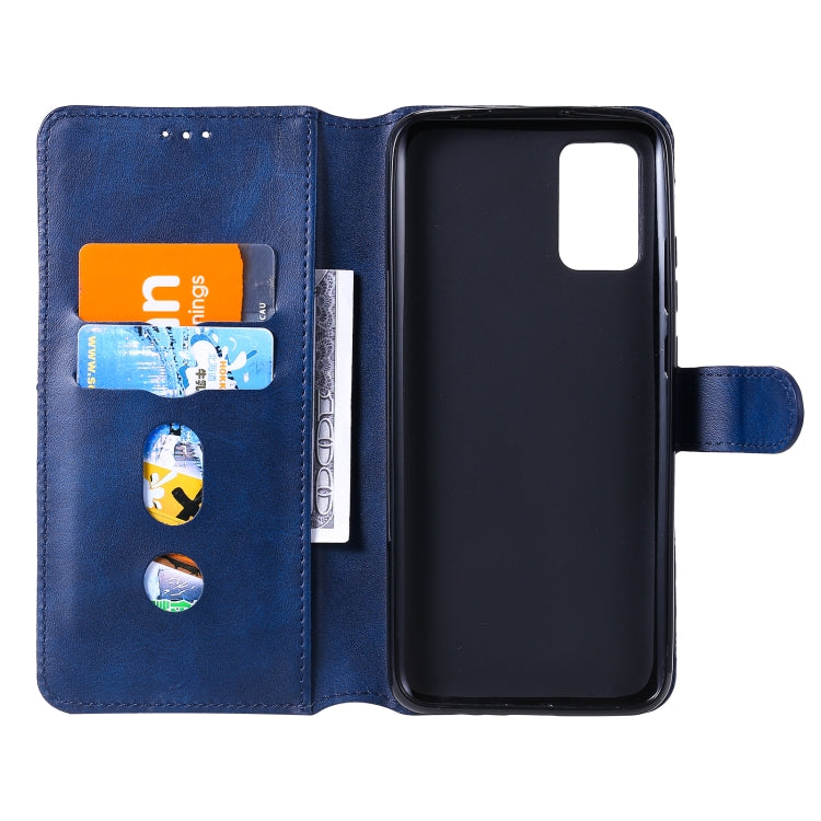For Samsung Galaxy A02s (EU Version) Classic Calf Texture PU + TPU Horizontal Flip Leather Case with Holder & Card Slots & Wallet(Blue) by buy2fix