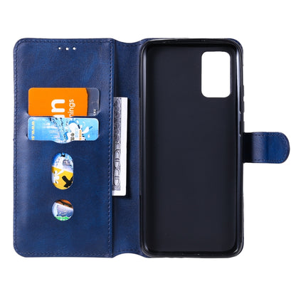 For Samsung Galaxy A02s (EU Version) Classic Calf Texture PU + TPU Horizontal Flip Leather Case with Holder & Card Slots & Wallet(Blue) by buy2fix