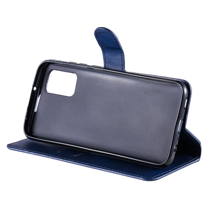 For Samsung Galaxy A02s (EU Version) Classic Calf Texture PU + TPU Horizontal Flip Leather Case with Holder & Card Slots & Wallet(Blue) by buy2fix