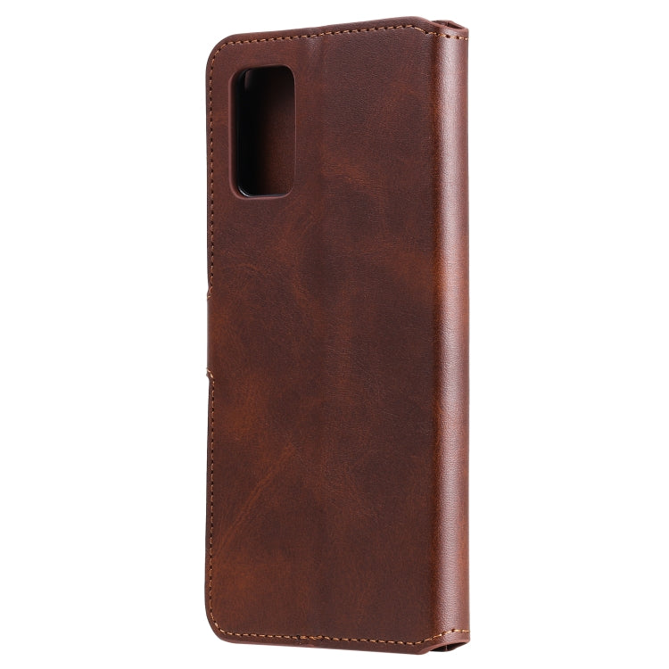 For Samsung Galaxy A02s (EU Version) Classic Calf Texture PU + TPU Horizontal Flip Leather Case with Holder & Card Slots & Wallet(Brown) by buy2fix