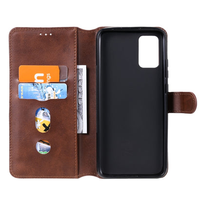 For Samsung Galaxy A02s (EU Version) Classic Calf Texture PU + TPU Horizontal Flip Leather Case with Holder & Card Slots & Wallet(Brown) by buy2fix