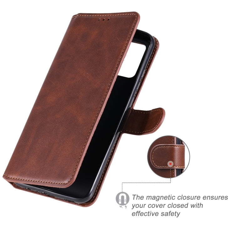 For Samsung Galaxy A02s (EU Version) Classic Calf Texture PU + TPU Horizontal Flip Leather Case with Holder & Card Slots & Wallet(Brown) by buy2fix
