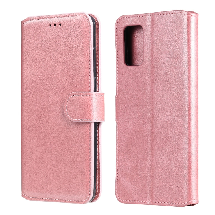 For Samsung Galaxy A02s (EU Version) Classic Calf Texture PU + TPU Horizontal Flip Leather Case with Holder & Card Slots & Wallet(Rose Gold) by buy2fix