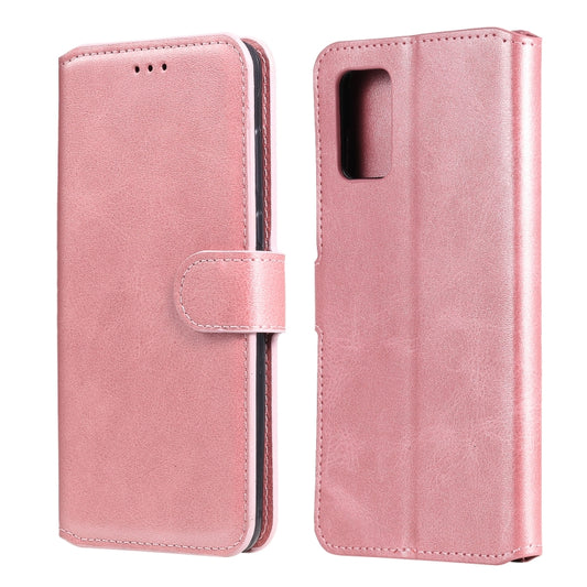 For Samsung Galaxy A02s (EU Version) Classic Calf Texture PU + TPU Horizontal Flip Leather Case with Holder & Card Slots & Wallet(Rose Gold) by buy2fix