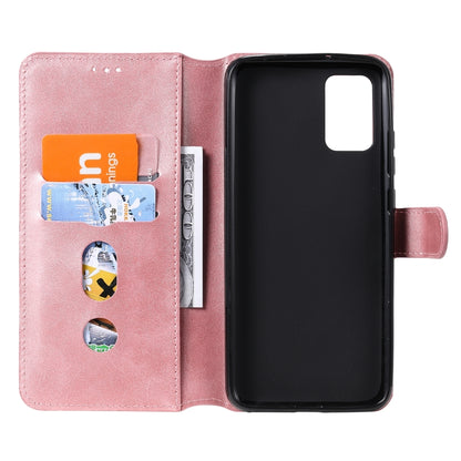 For Samsung Galaxy A02s (EU Version) Classic Calf Texture PU + TPU Horizontal Flip Leather Case with Holder & Card Slots & Wallet(Rose Gold) by buy2fix