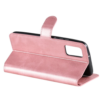 For Samsung Galaxy A02s (EU Version) Classic Calf Texture PU + TPU Horizontal Flip Leather Case with Holder & Card Slots & Wallet(Rose Gold) by buy2fix