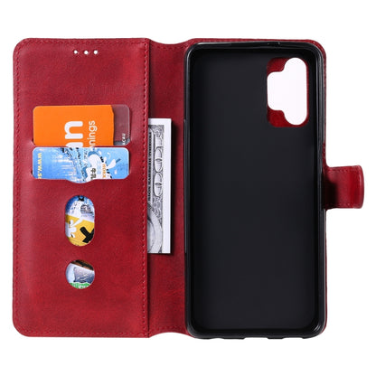 For Samsung Galaxy A32 5G Classic Calf Texture PU + TPU Horizontal Flip Leather Case with Holder & Card Slots & Wallet(Red) by buy2fix