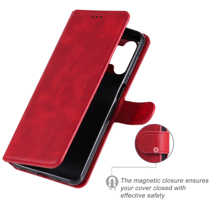 For Samsung Galaxy A32 5G Classic Calf Texture PU + TPU Horizontal Flip Leather Case with Holder & Card Slots & Wallet(Red) by buy2fix