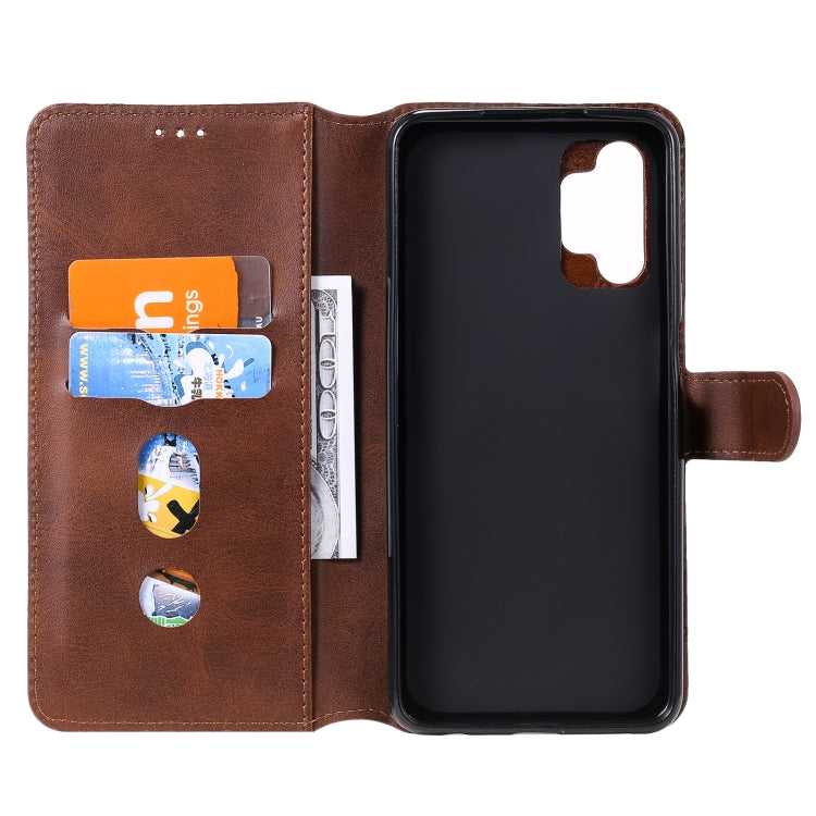 For Samsung Galaxy A32 5G Classic Calf Texture PU + TPU Horizontal Flip Leather Case with Holder & Card Slots & Wallet(Brown) by buy2fix