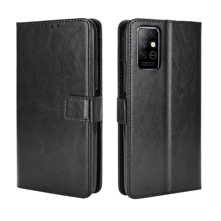 For Infinix Note 8 / X692 Retro Crazy Horse Texture Horizontal Flip Leather Case with Holder & Card Slots & Lanyard(Black) - Infinix Cases by buy2fix | Online Shopping UK | buy2fix