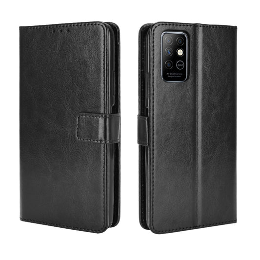 For Infinix Note 8 / X692 Retro Crazy Horse Texture Horizontal Flip Leather Case with Holder & Card Slots & Lanyard(Black) - Infinix Cases by buy2fix | Online Shopping UK | buy2fix