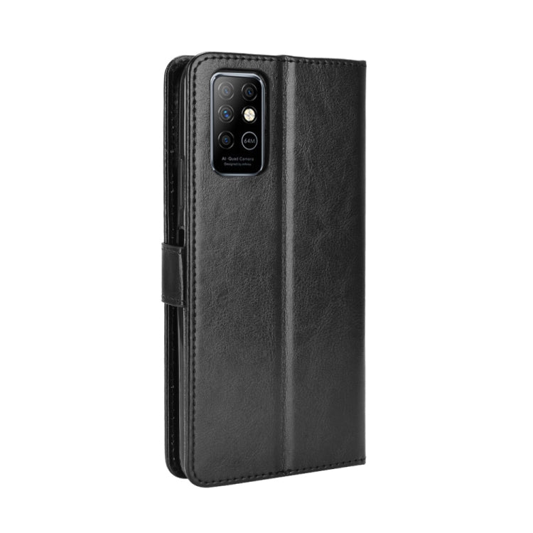 For Infinix Note 8 / X692 Retro Crazy Horse Texture Horizontal Flip Leather Case with Holder & Card Slots & Lanyard(Black) - Infinix Cases by buy2fix | Online Shopping UK | buy2fix