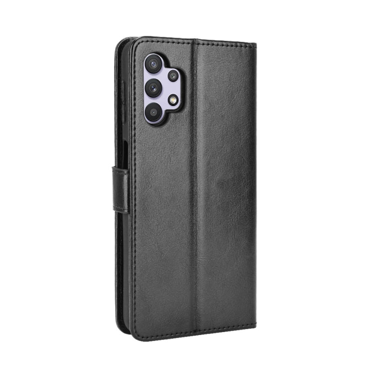 For Samsung Galaxy A32 5G Retro Crazy Horse Texture Horizontal Flip Leather Case with Holder & Card Slots & Lanyard(Black) by buy2fix
