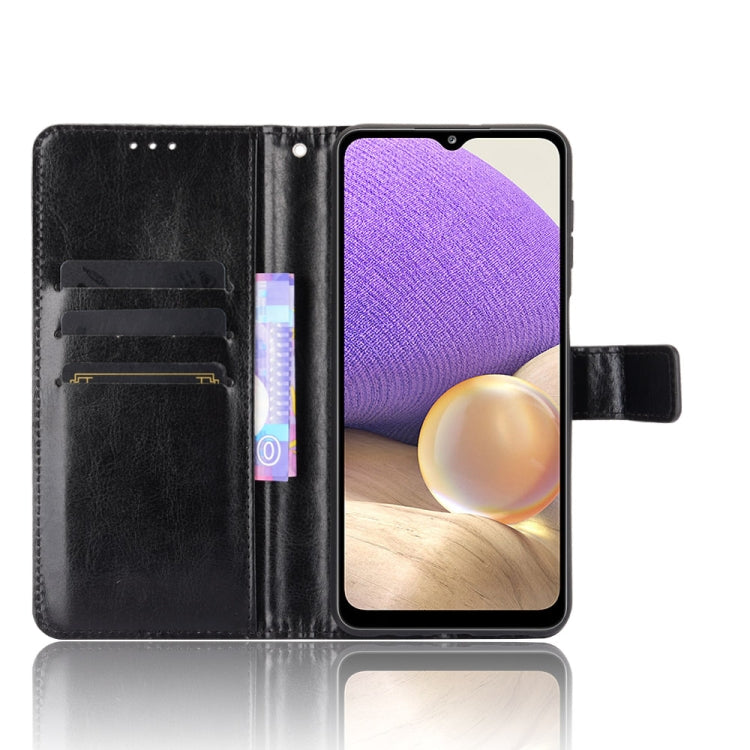 For Samsung Galaxy A32 5G Retro Crazy Horse Texture Horizontal Flip Leather Case with Holder & Card Slots & Lanyard(Black) by buy2fix