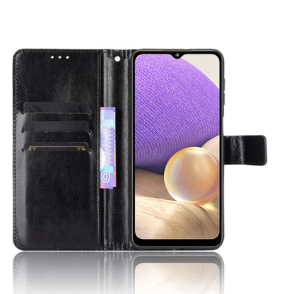 For Samsung Galaxy A32 5G Retro Crazy Horse Texture Horizontal Flip Leather Case with Holder & Card Slots & Lanyard(Black) by buy2fix