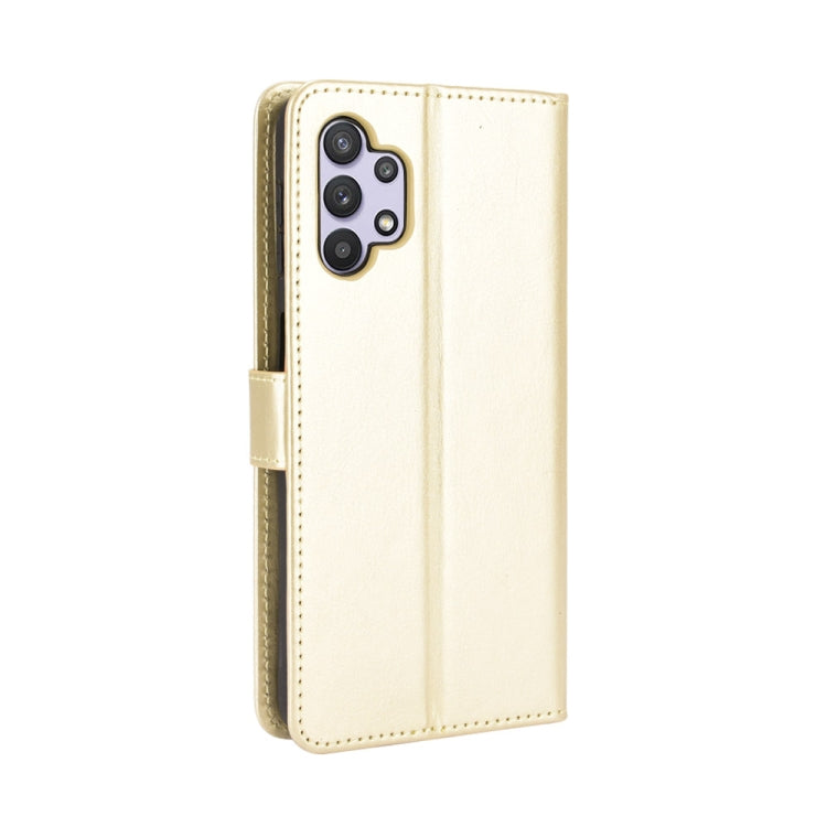 For Samsung Galaxy A32 5G Retro Crazy Horse Texture Horizontal Flip Leather Case with Holder & Card Slots & Lanyard(Gold) by buy2fix