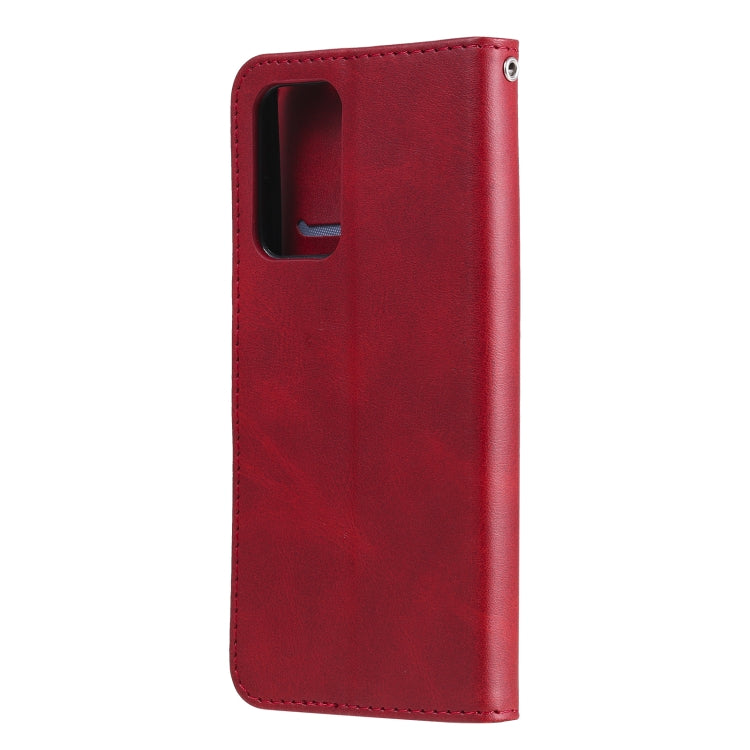 For Samsung Galaxy A52 5G/4G Fashion Calf Texture Zipper Horizontal Flip Leather Case with Stand & Card Slots & Wallet Function(Red) by buy2fix