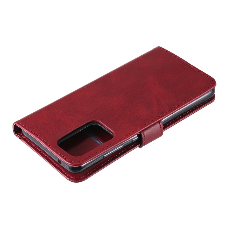 For Samsung Galaxy A52 5G/4G Fashion Calf Texture Zipper Horizontal Flip Leather Case with Stand & Card Slots & Wallet Function(Red) by buy2fix