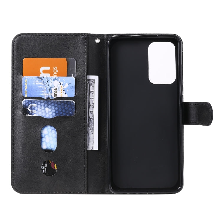 For Samsung Galaxy A52 5G/4G Fashion Calf Texture Zipper Horizontal Flip Leather Case with Stand & Card Slots & Wallet Function(Black) by buy2fix