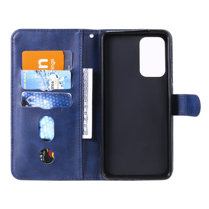 For Samsung Galaxy A52 5G/4G Fashion Calf Texture Zipper Horizontal Flip Leather Case with Stand & Card Slots & Wallet Function(Blue) by buy2fix