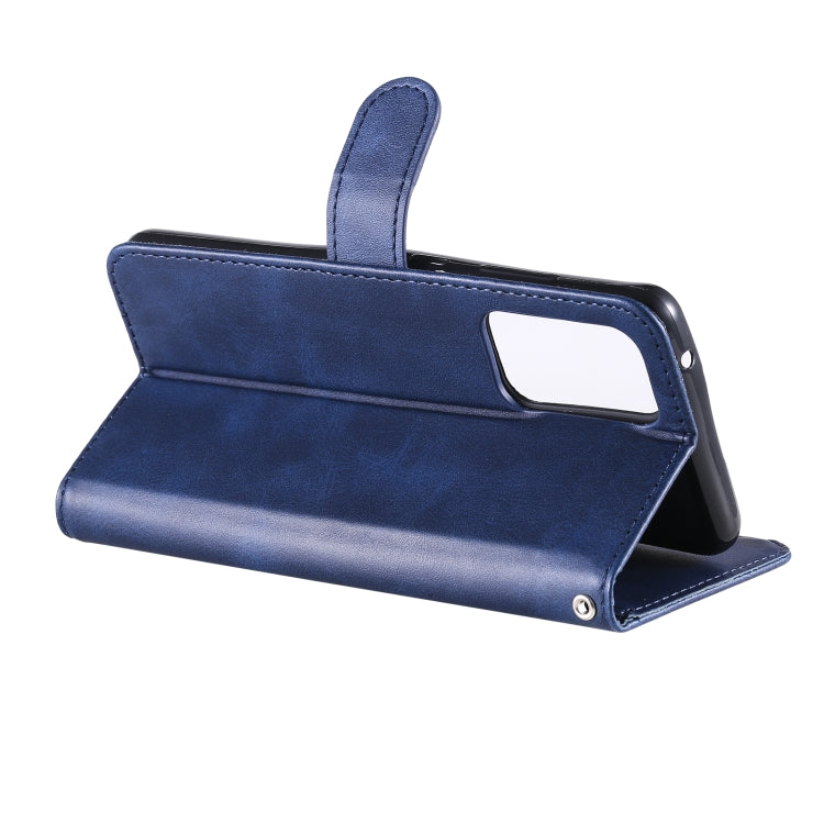 For Samsung Galaxy A52 5G/4G Fashion Calf Texture Zipper Horizontal Flip Leather Case with Stand & Card Slots & Wallet Function(Blue) by buy2fix